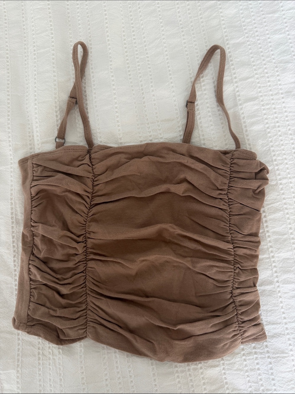 Hollister Chocolate Brown Ruched Cami Tank